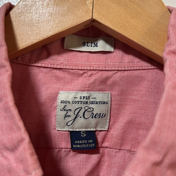 J.Crew pinkish orange cotton slim fit LS front pocket button down size small - Picture 2 of 4